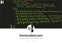 Tablet Screenshot of frontcoded.com